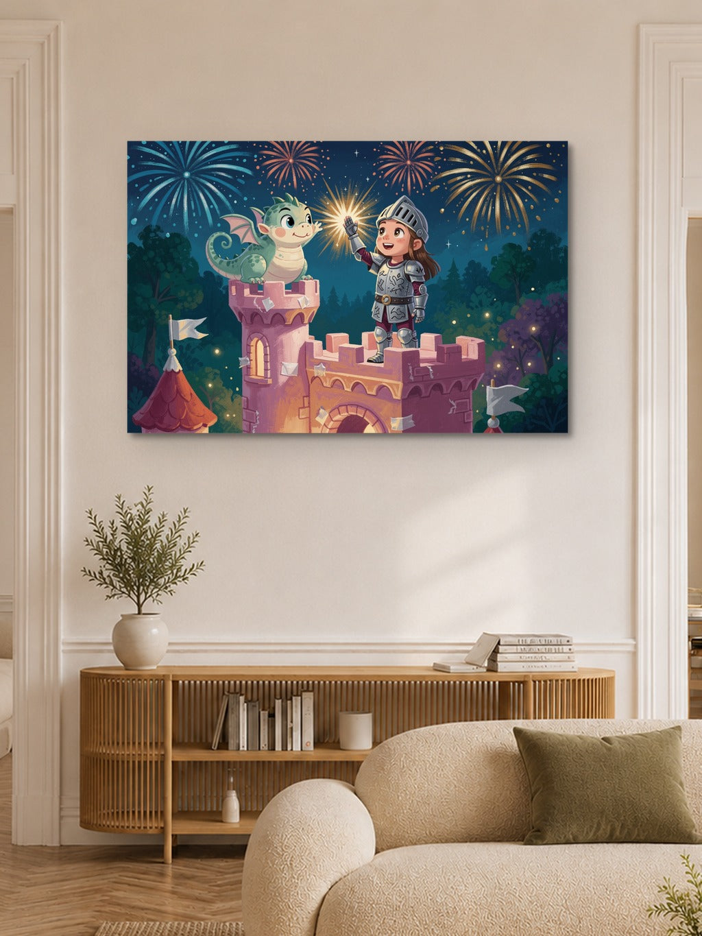 Girl & Dragon Castle Print — room 6