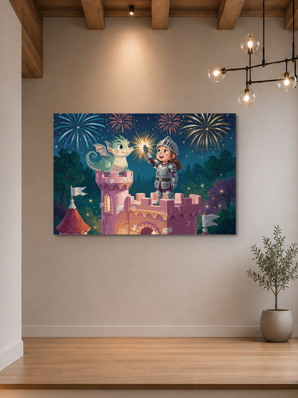 Girl & Dragon Castle Print — room 7