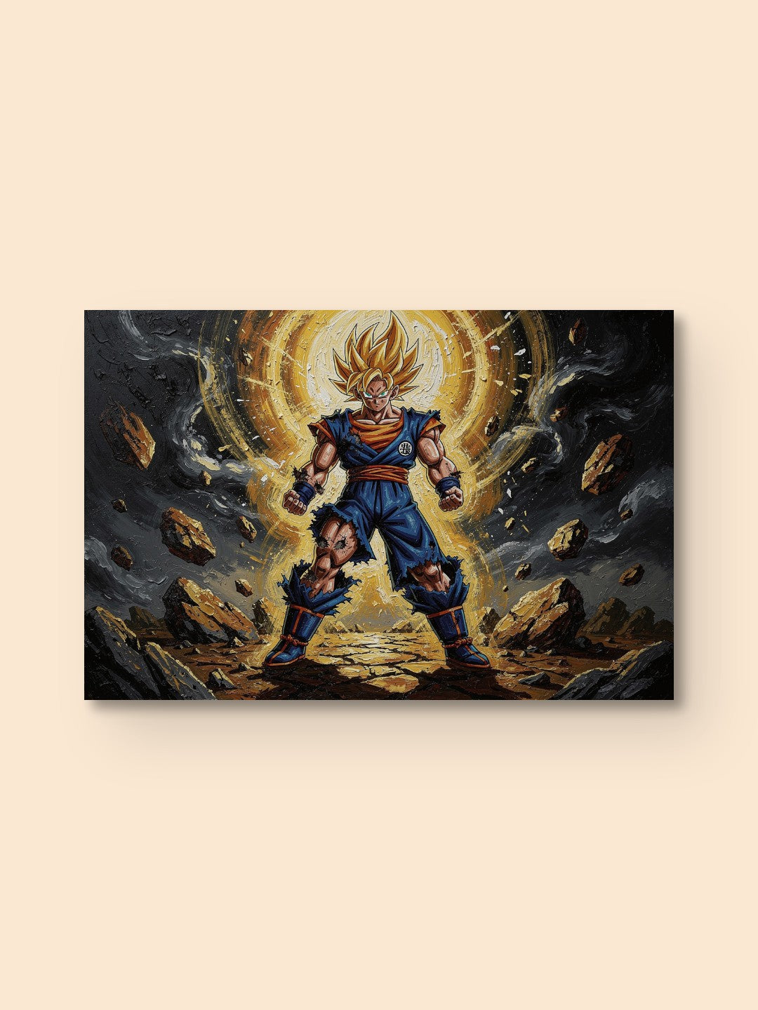 Divine Ascent – Saiyan Surge — canvas