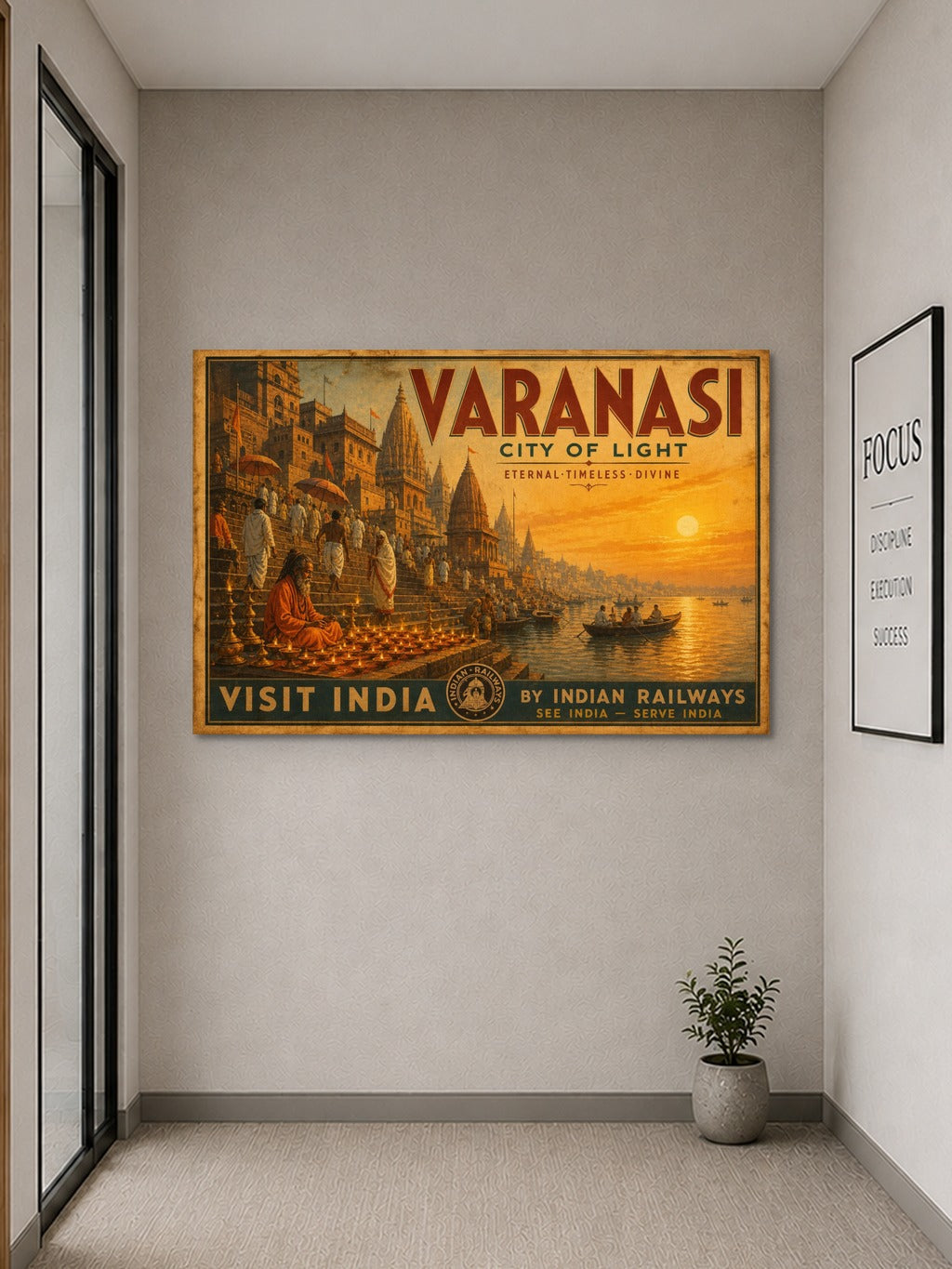 Varanasi Ghats Vintage Print — room 9