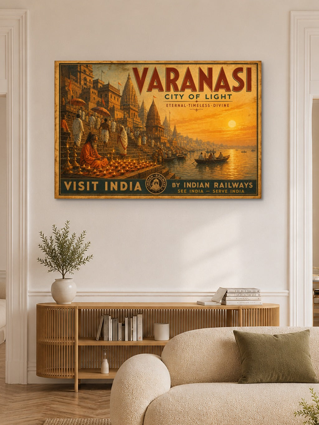 Varanasi Ghats Vintage Print — room 6