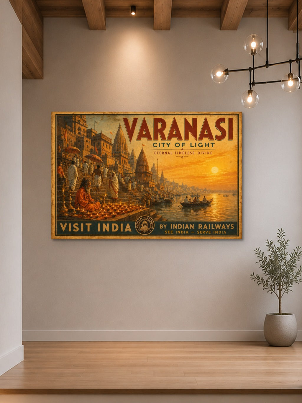 Varanasi Ghats Vintage Print — room 7