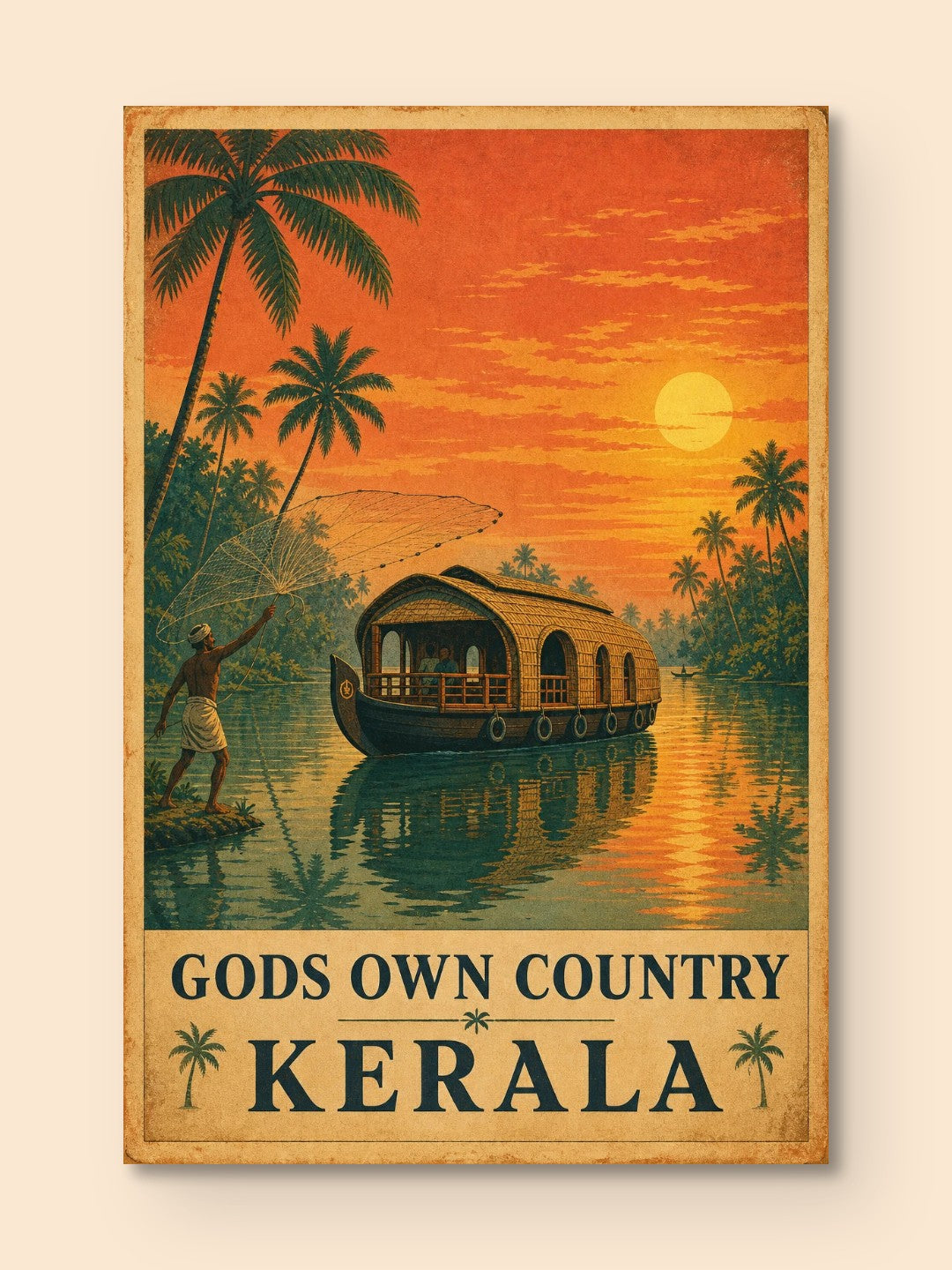 Gods Own Country Kerala — canvas