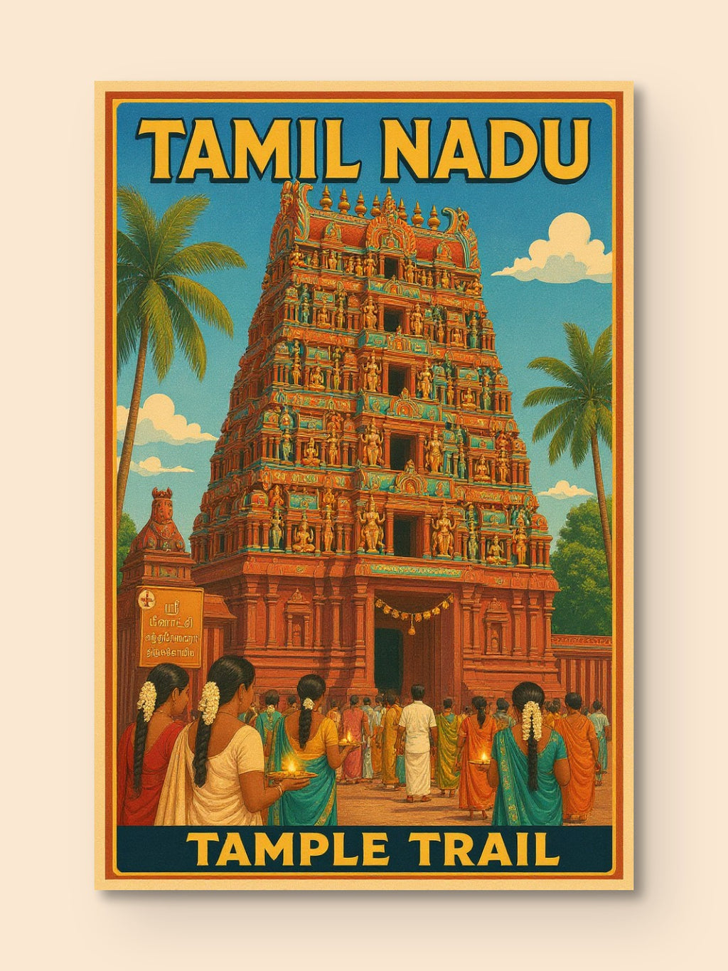 Tamil Nadu Temple Trail — canvas