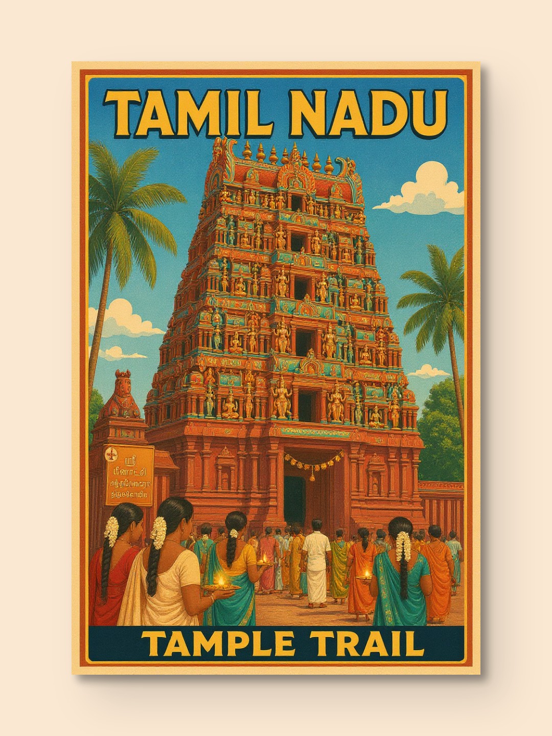 Tamil Nadu Temple Trail — canvas
