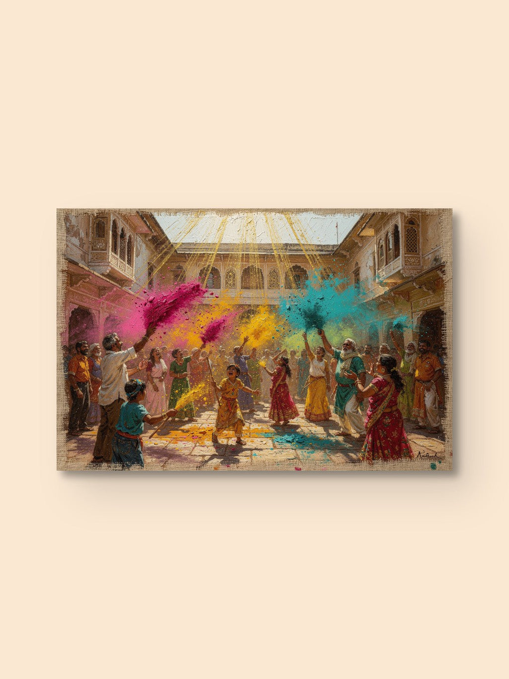 Holi Burst — Haveli Joy — canvas
