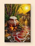 Tamil Pongal Morning Art — canvas
