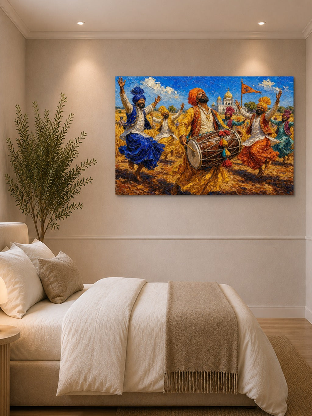 Baisakhi Bhangra Oil Print — room 1