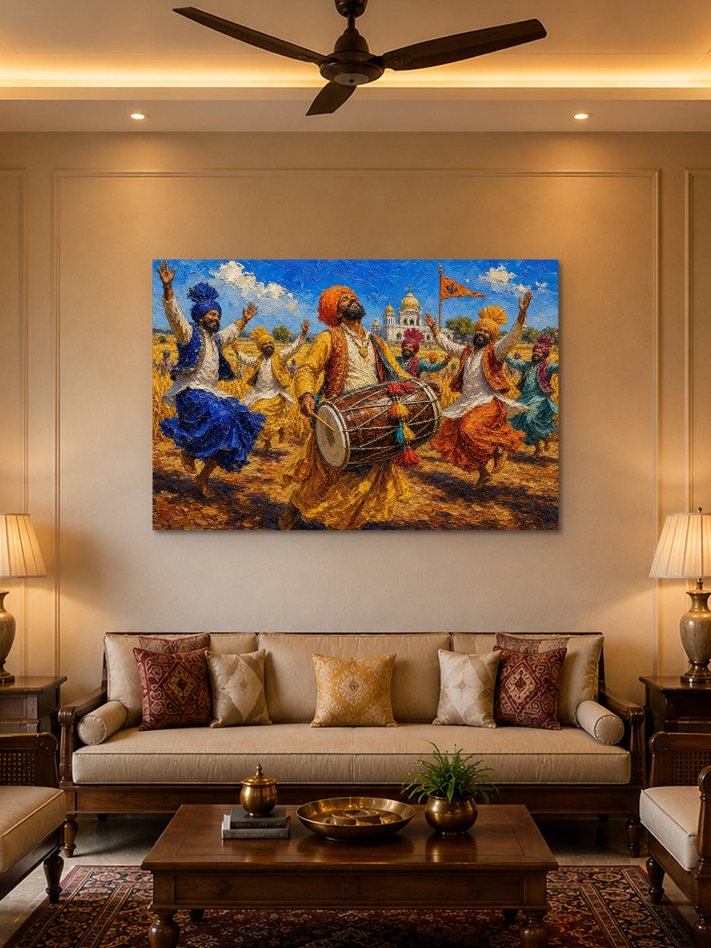Baisakhi Bhangra Oil Print — room 2