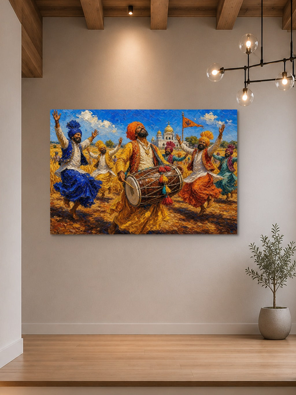Baisakhi Bhangra Oil Print — room 7
