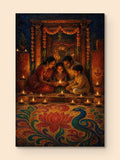 Diwali Doorway Oil Print — canvas