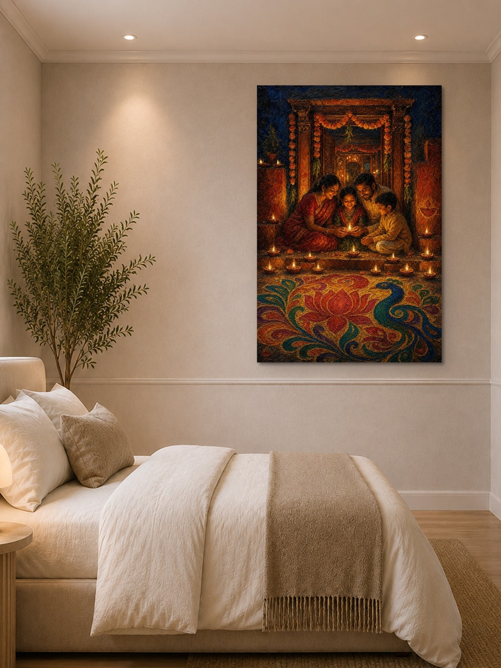 Diwali Doorway Oil Print — room 1