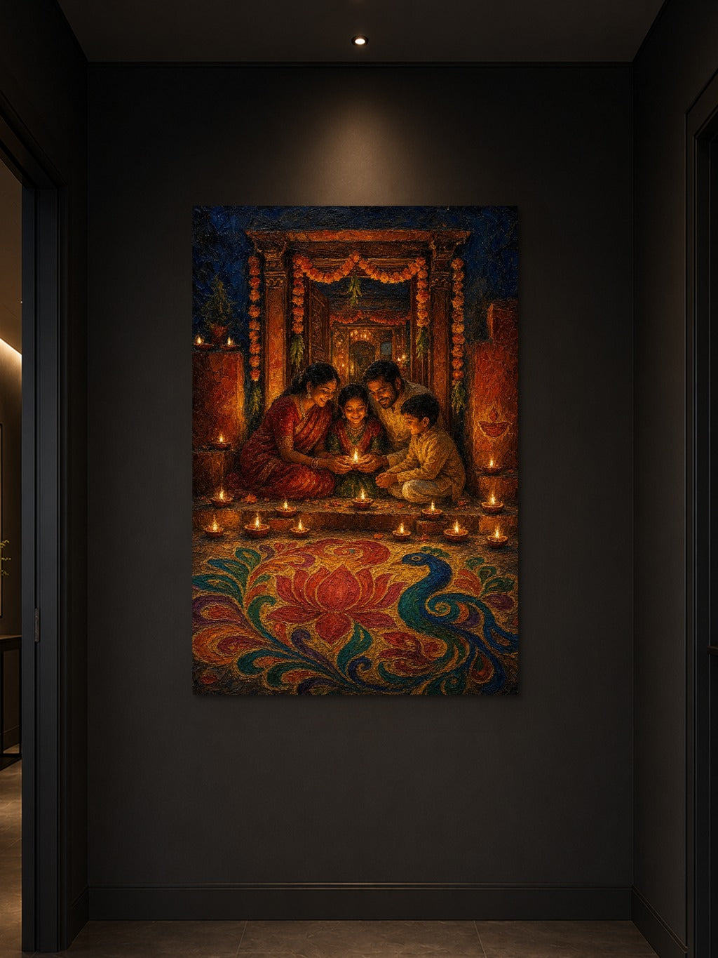 Diwali Doorway Oil Print — room 3