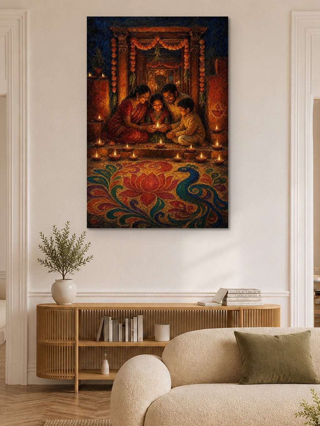 Diwali Doorway Oil Print — room 6