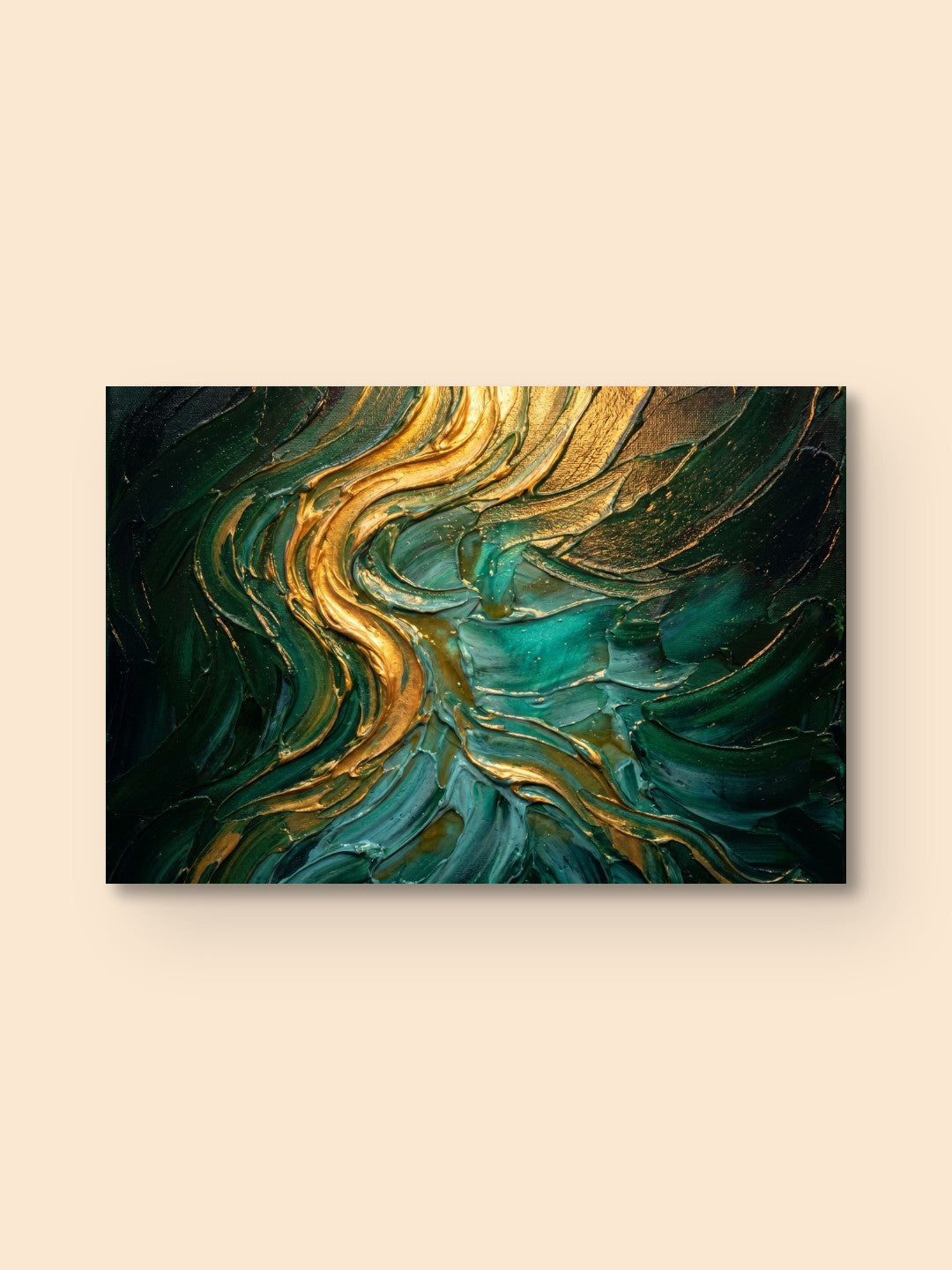 Gold River Abstract Art — canvas