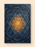 Sri Yantra Gold Impasto — canvas