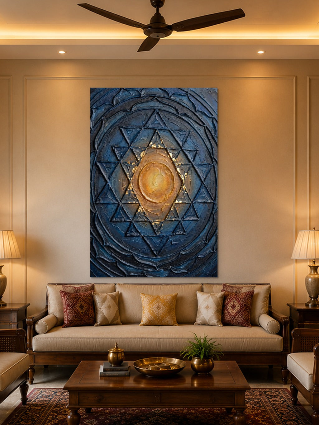 Sri Yantra Gold Impasto — room 2