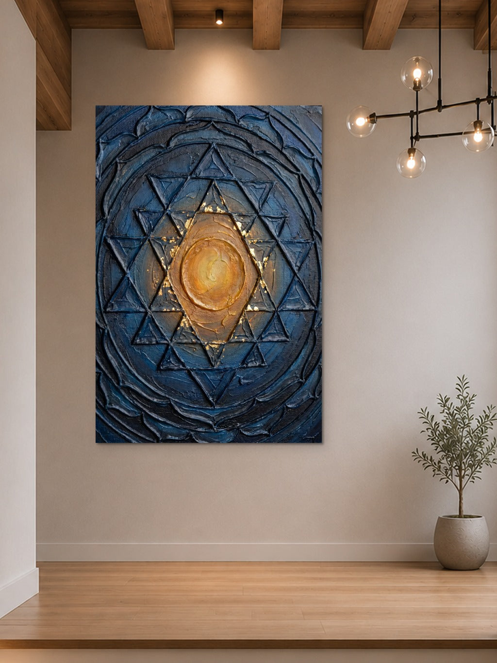 Sri Yantra Gold Impasto — room 7