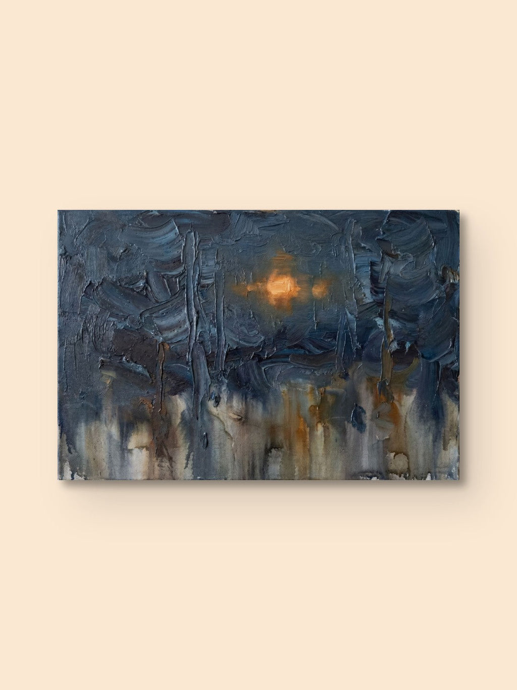 Monsoon Amber — Abstract Print — canvas