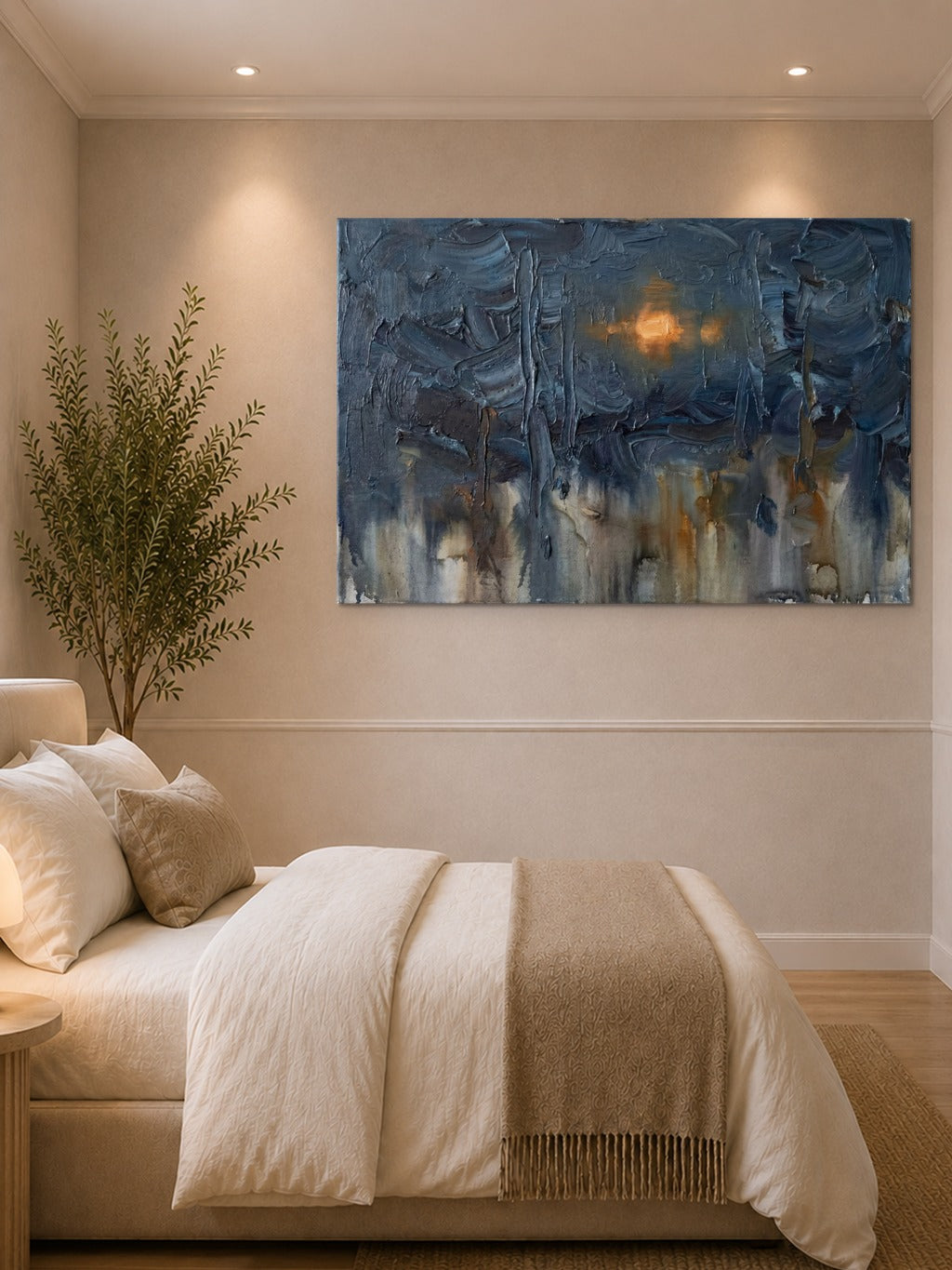 Monsoon Amber — Abstract Print — room 1