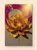 Saffron Bloom Impasto — canvas