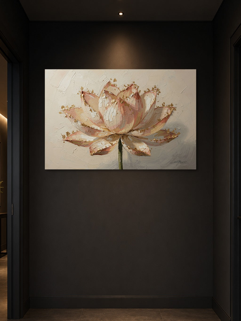 Lotus Bloom in Gold & Blush — room 3