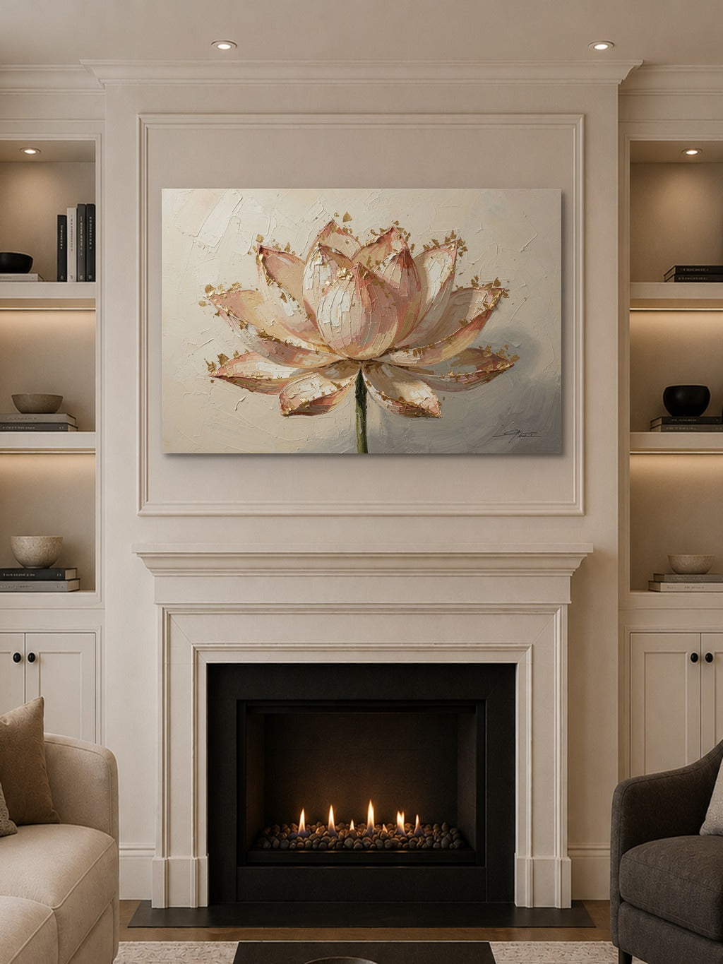 Lotus Bloom in Gold & Blush — room 10