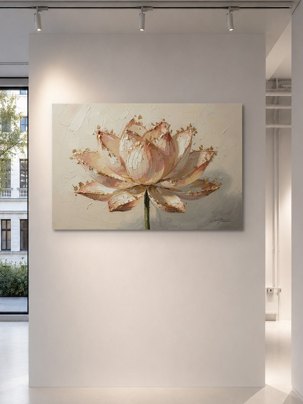 Lotus Bloom in Gold & Blush — room 5