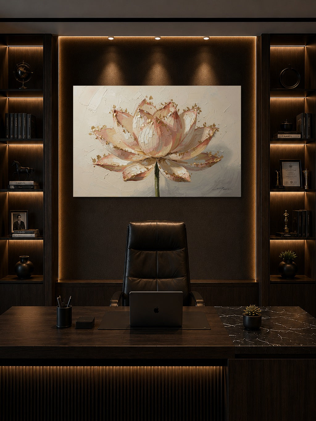 Lotus Bloom in Gold & Blush — room 8