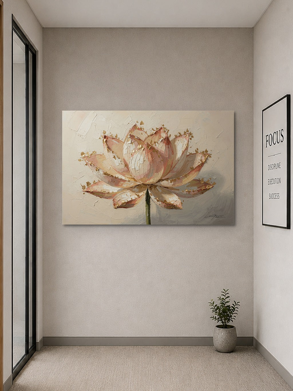 Lotus Bloom in Gold & Blush — room 9