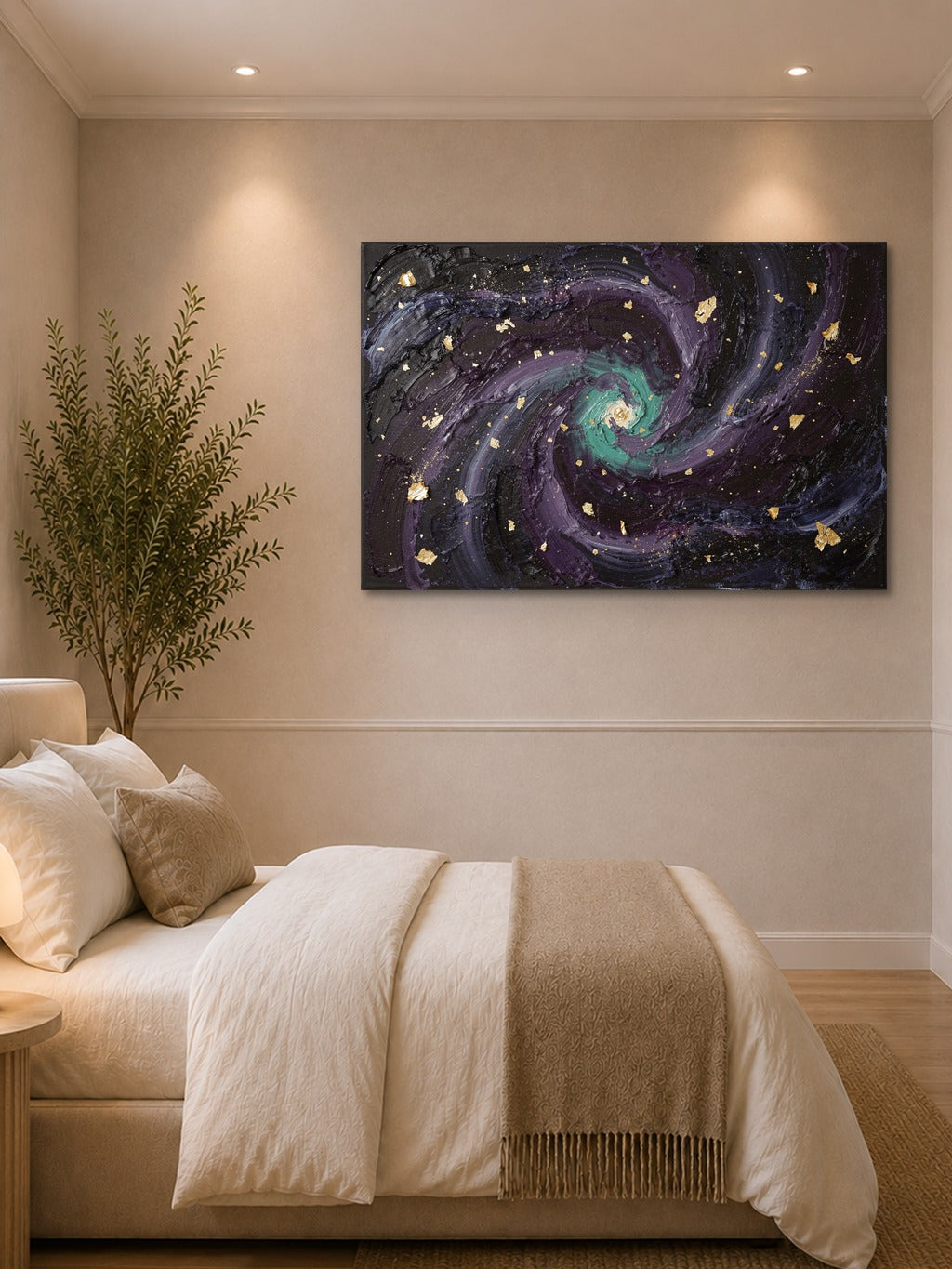 Cosmos Impasto Wall Art — room 1