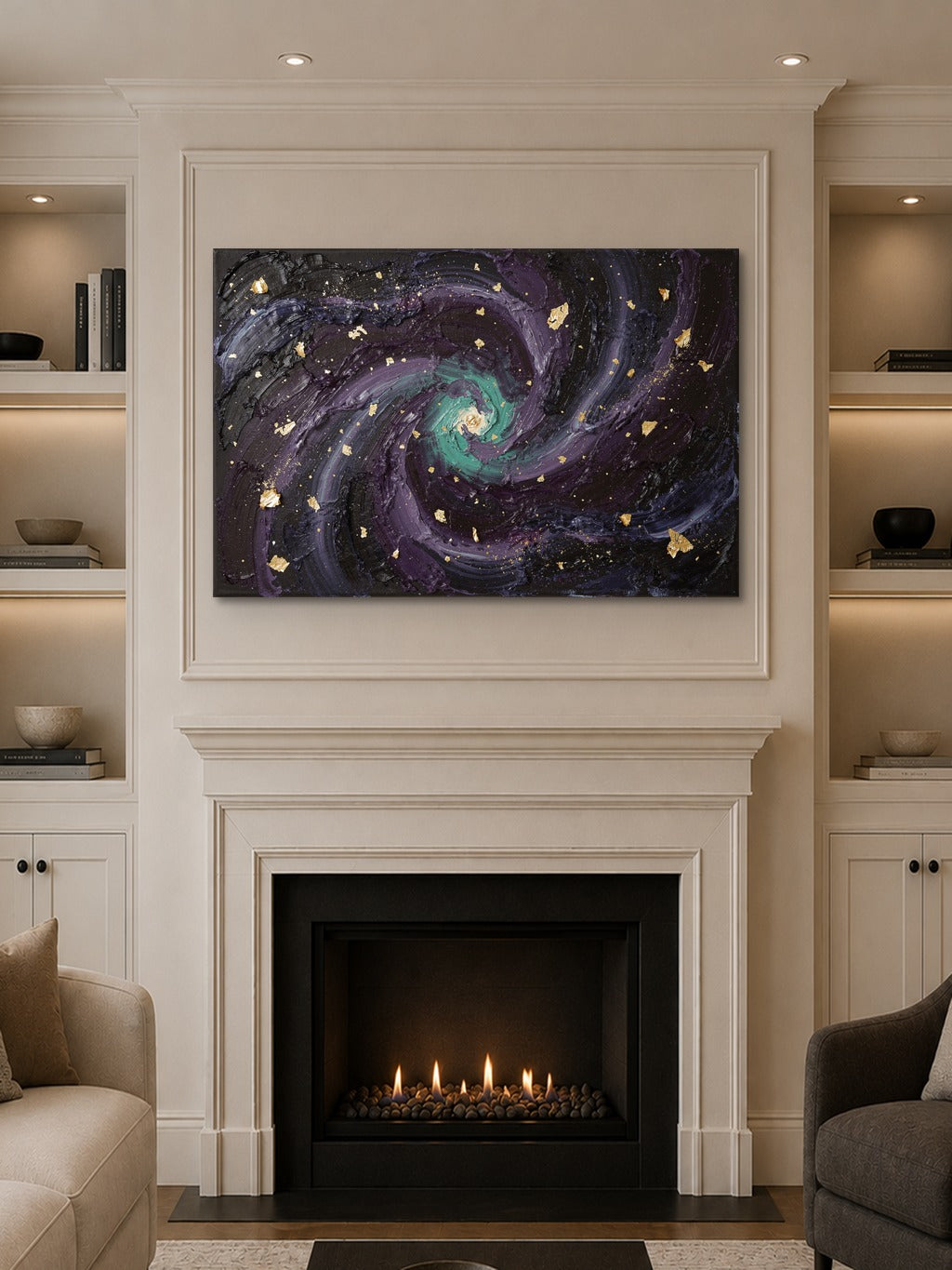 Cosmos Impasto Wall Art — room 10