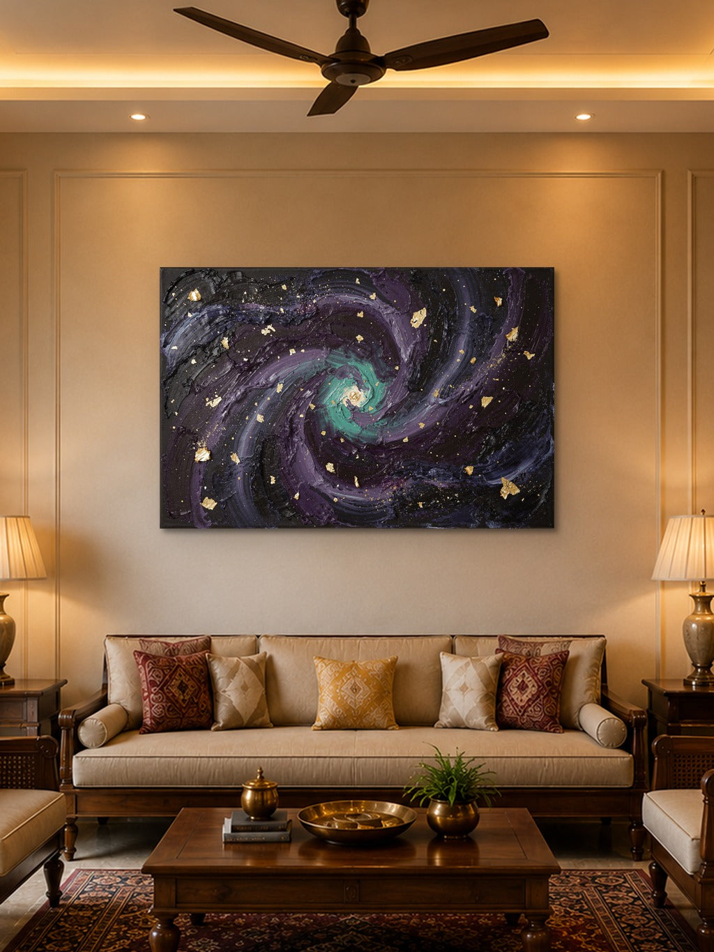 Cosmos Impasto Wall Art — room 2