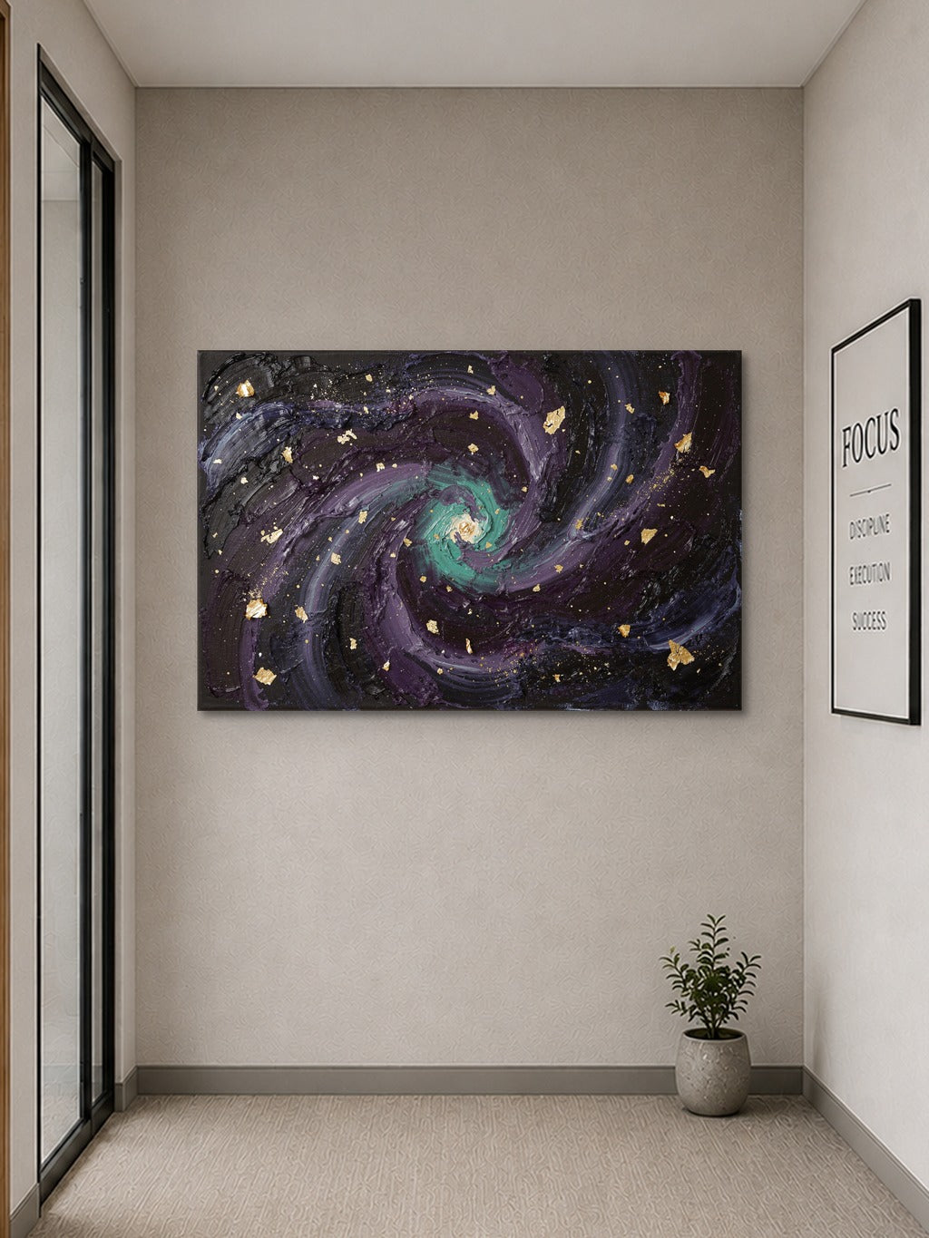 Cosmos Impasto Wall Art — room 9