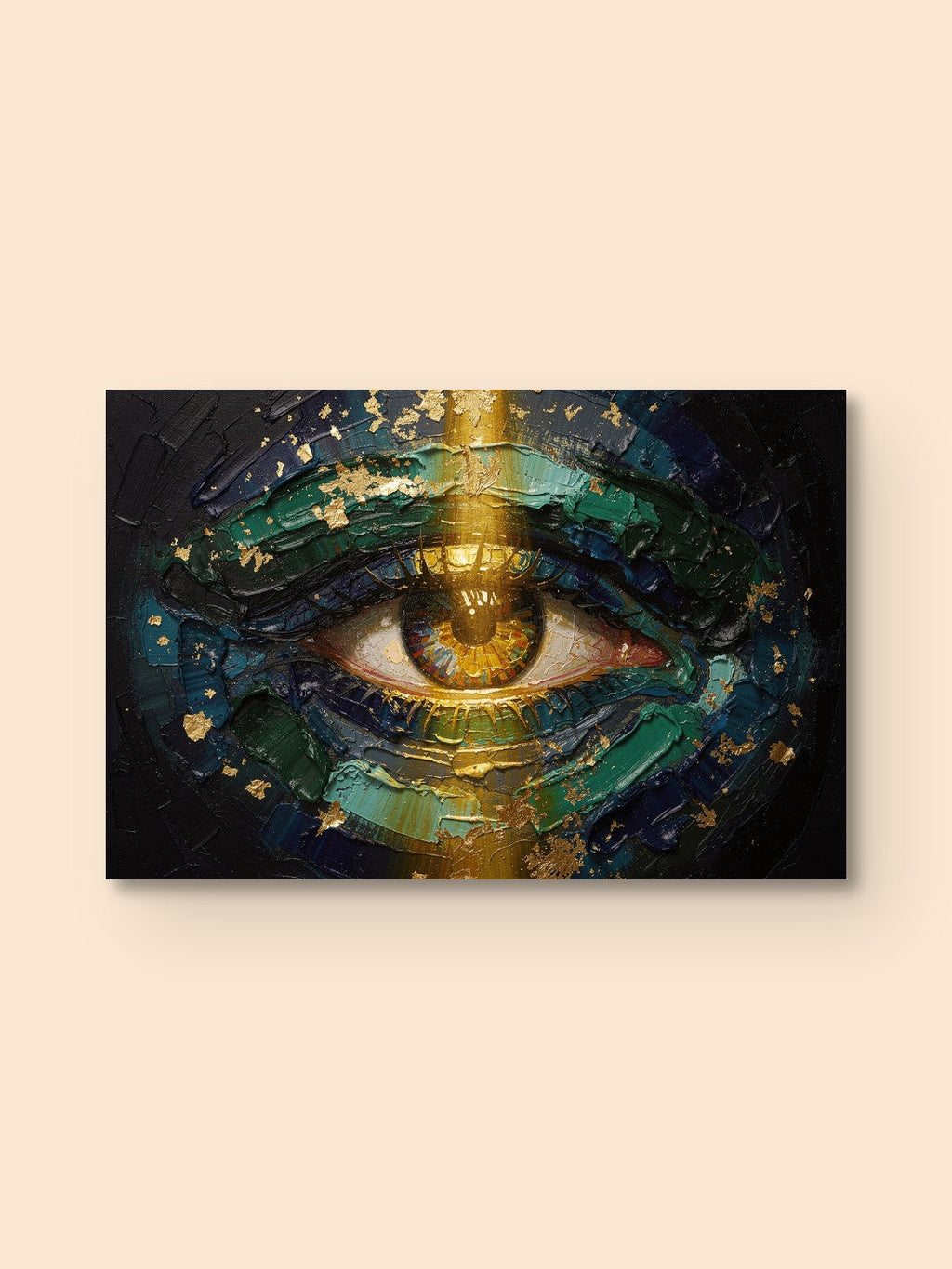 Peacock Eye Impasto Print — canvas