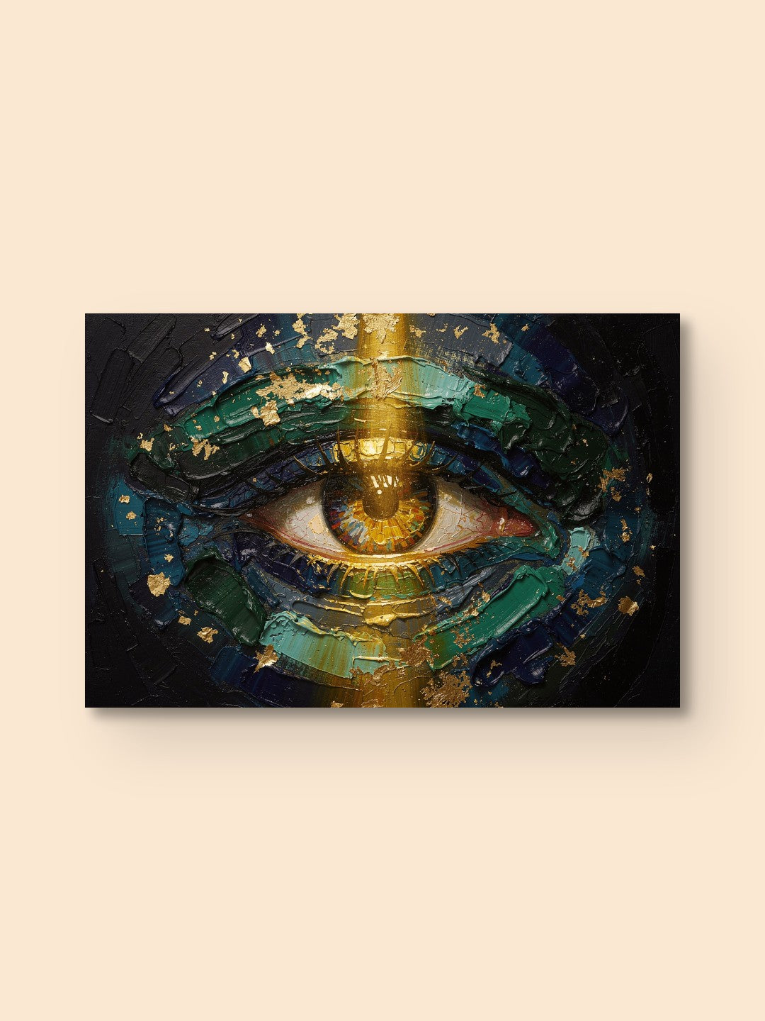 Peacock Eye Impasto Print — canvas