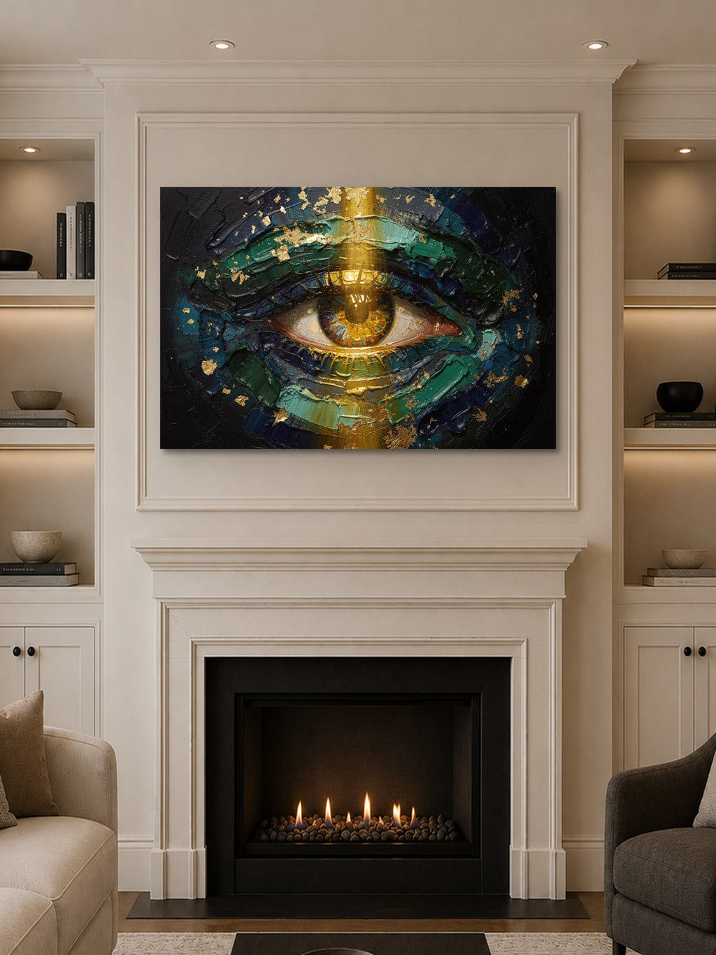 Peacock Eye Impasto Print — room 10