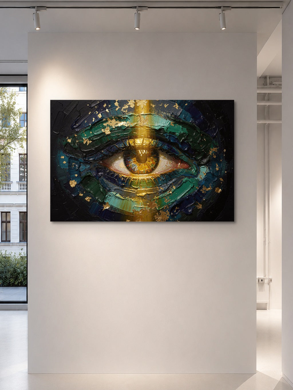 Peacock Eye Impasto Print — room 5