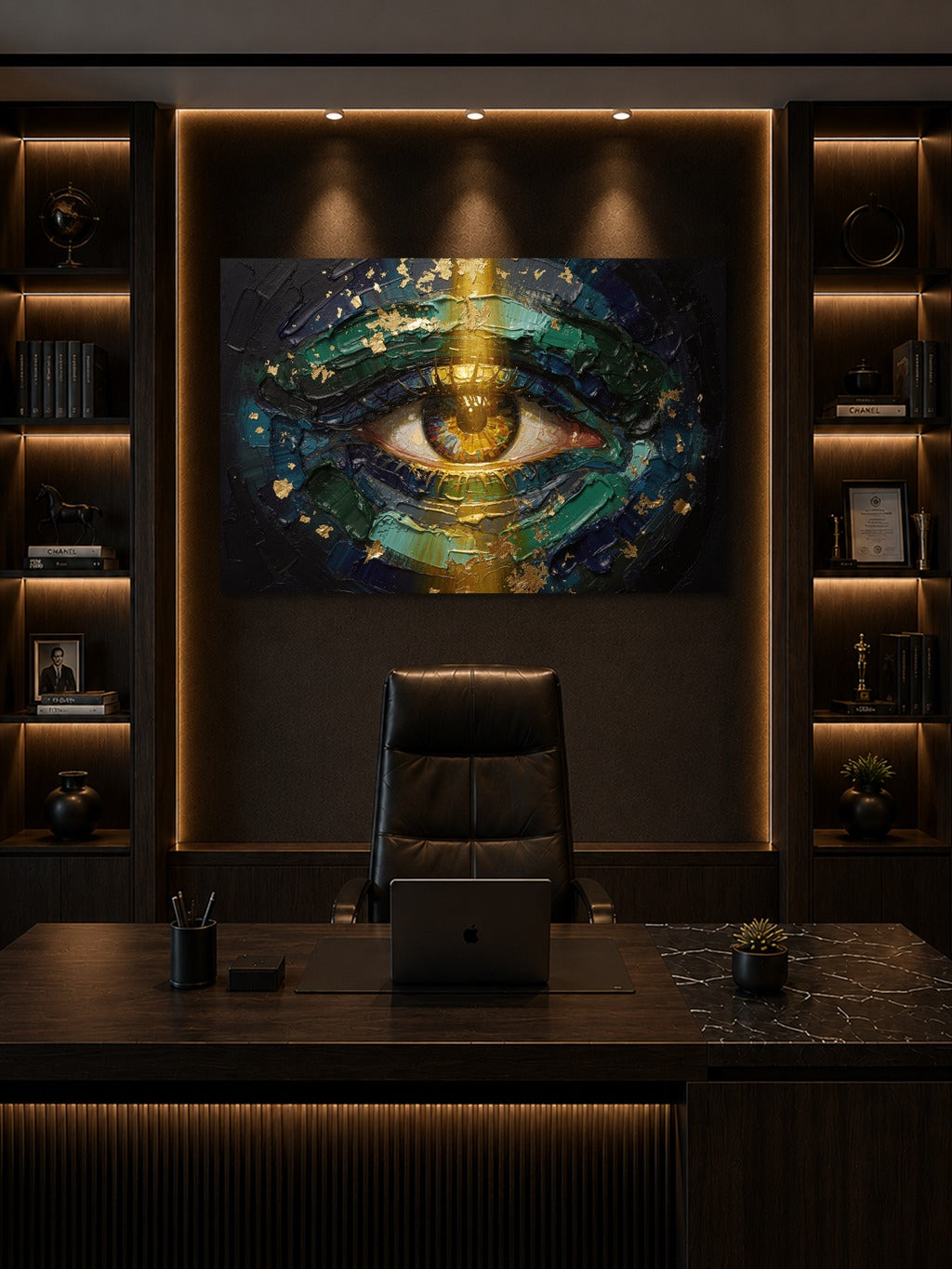 Peacock Eye Impasto Print — room 8