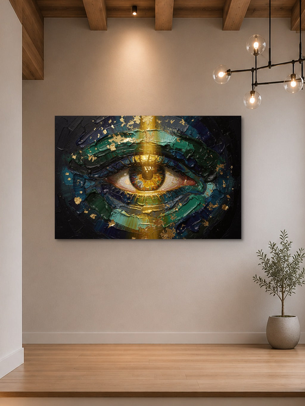 Peacock Eye Impasto Print — room 7