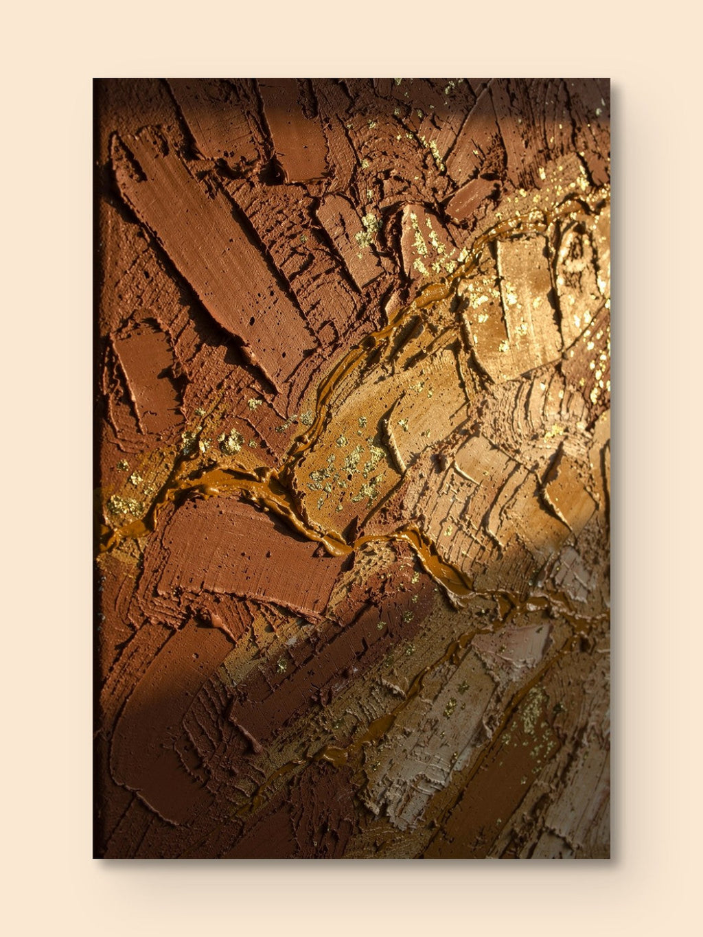 Terracotta Gold Impasto — canvas