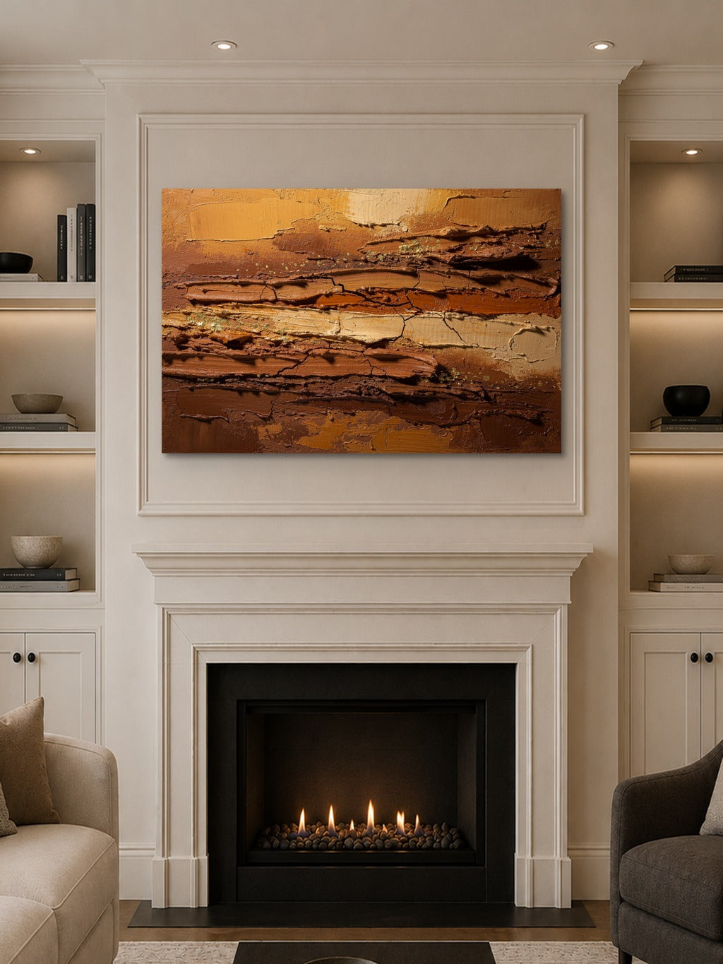 Terra Impasto Gold Wall Art — room 10