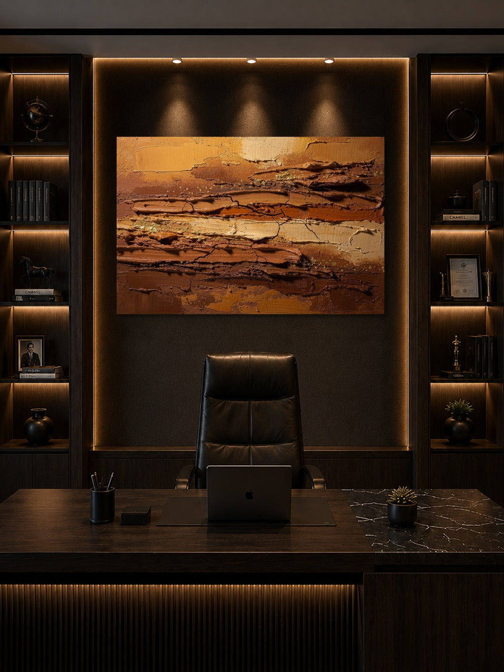 Terra Impasto Gold Wall Art — room 8