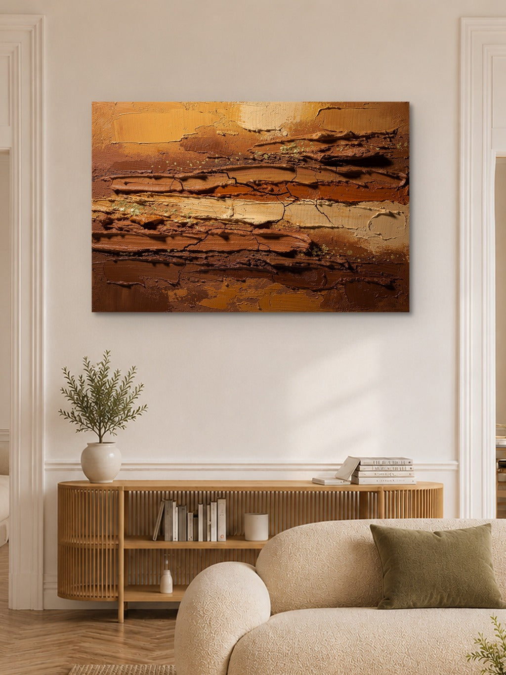 Terra Impasto Gold Wall Art — room 6