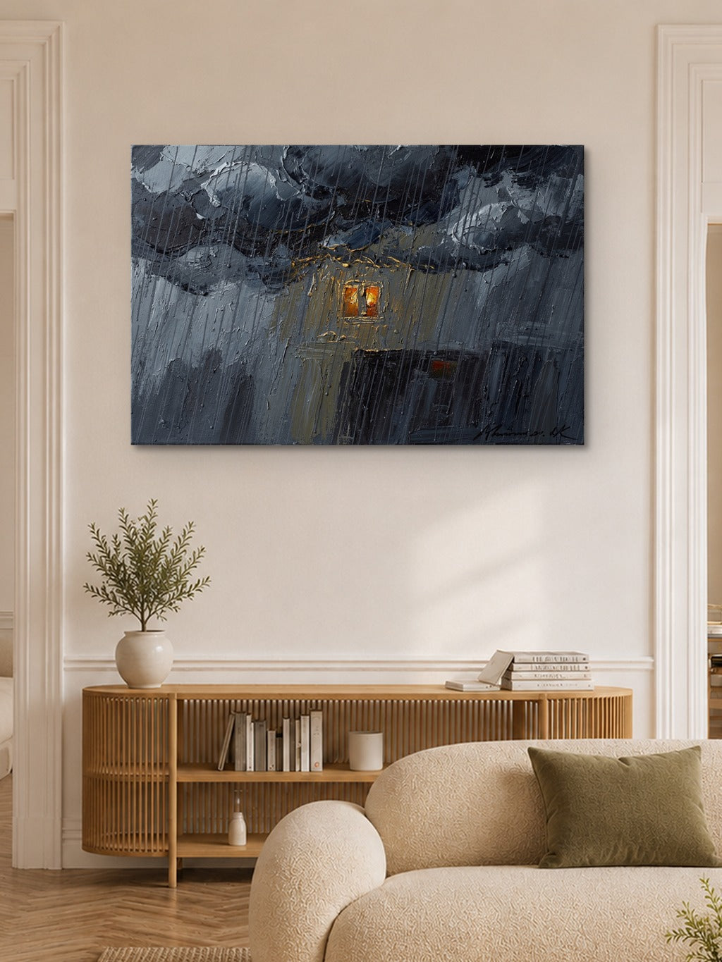 Monsoon Amber Oil Print — room 6