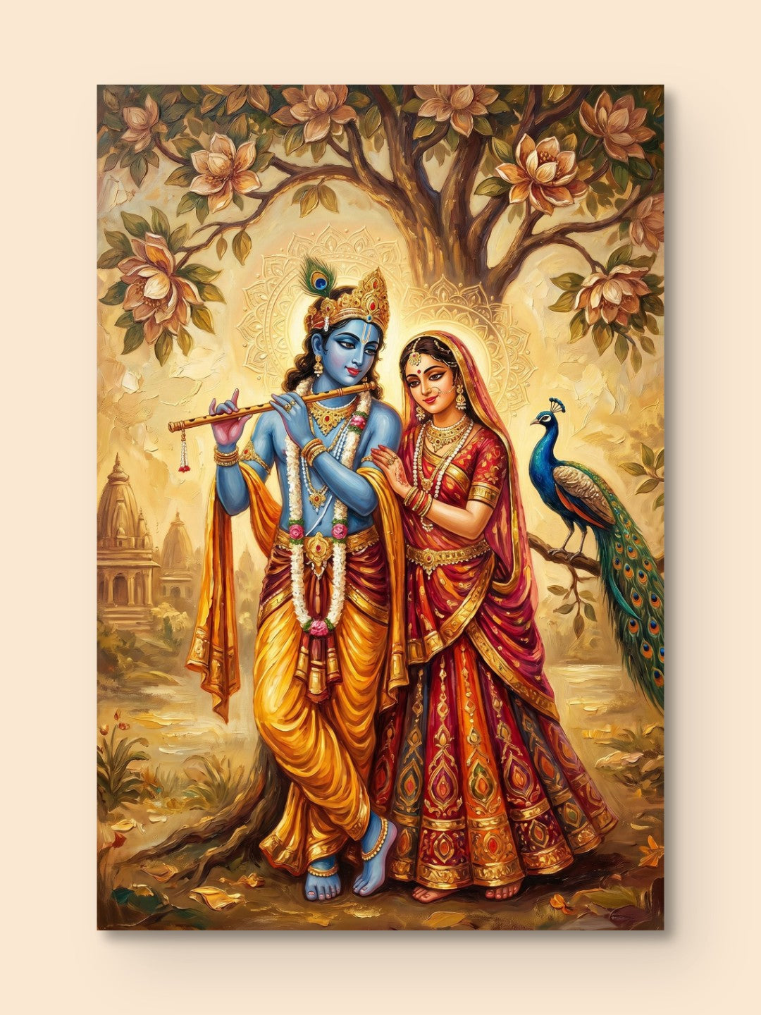 Radha Krishna Divine Union — canvas