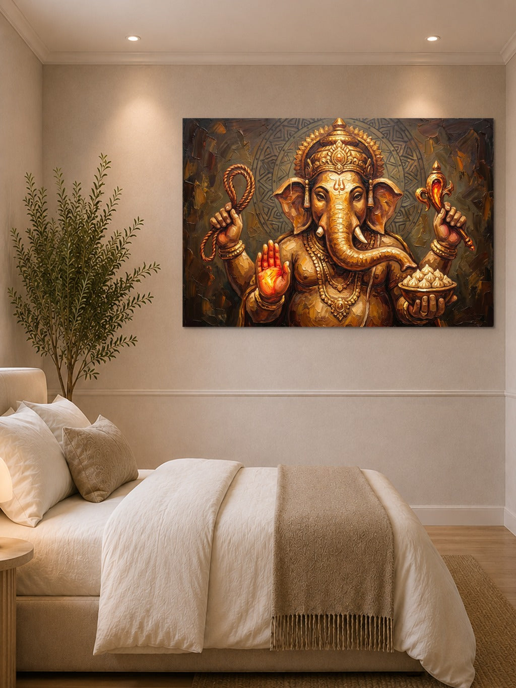 Divine Ganesha Oil Art — room 1