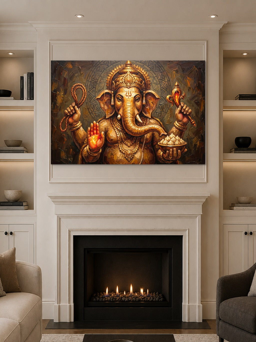 Divine Ganesha Oil Art — room 10