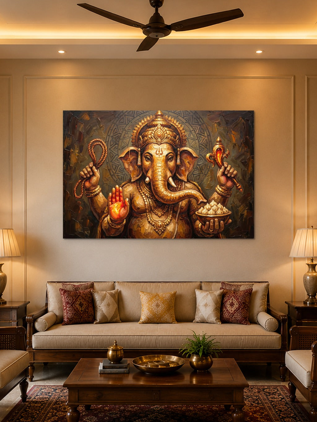 Divine Ganesha Oil Art — room 2