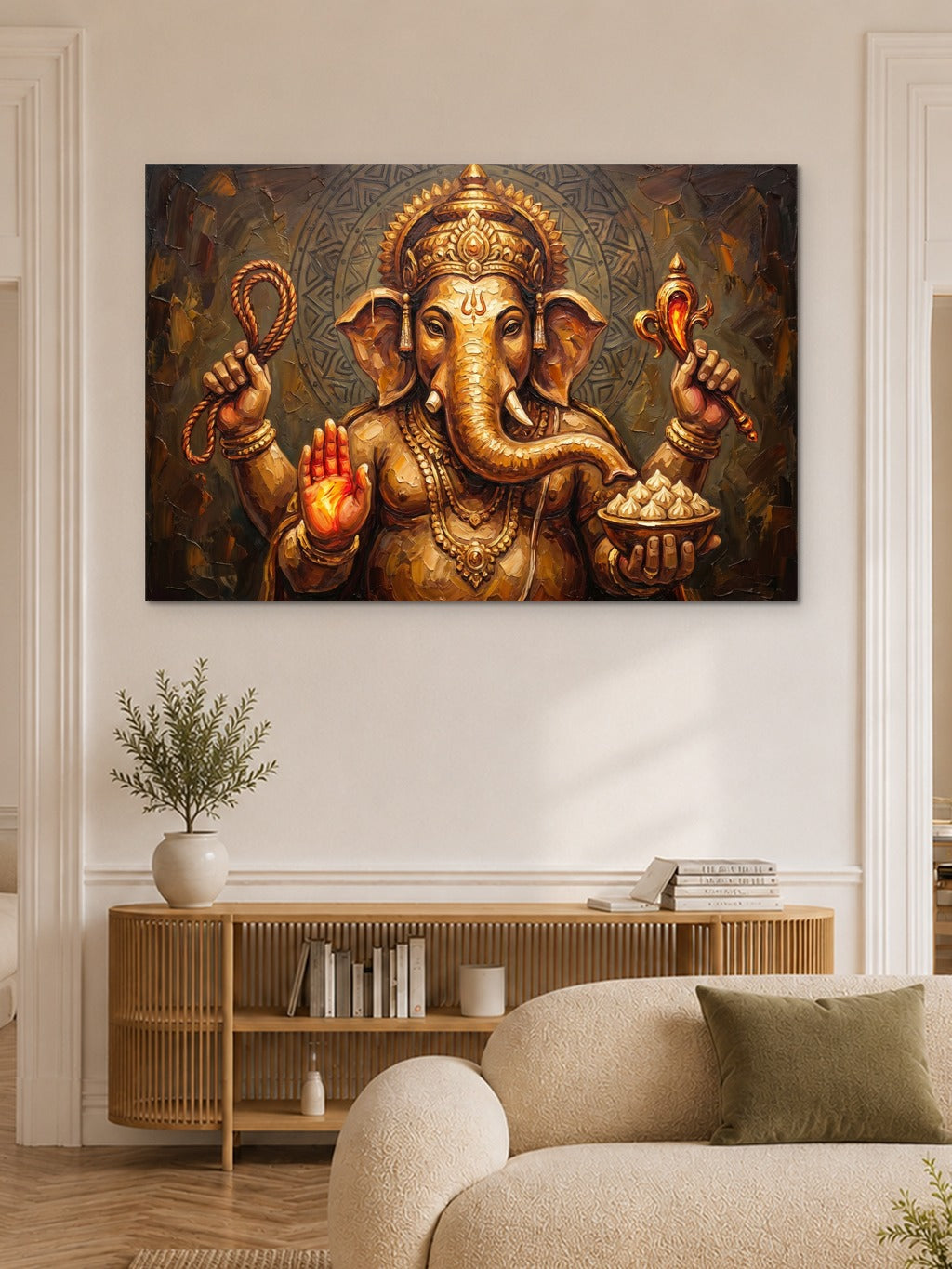 Divine Ganesha Oil Art — room 6